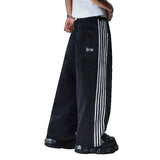 Vintage Street Striped Jeans Men Y2k Harajuku Casual Broad-Legged Trousers Gothic Straight-Tight Trousers 68HZ