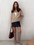 2025 Exploding Long-Sleeved Zipper Sweater Cardigan Languiled Knitted Coat
