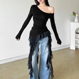 In The Autumn Of 2025, The New Women's Clothing Solid-Colored Slimming Street Fashion Collared Long-Sleeved Top Woman 68HZ