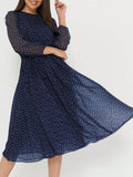 Dili Leisure Vacation Break Point Long-Sleeved Long-Sleeved Dress Dress Women's Dress 2025 Summer