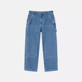 Trendy Classic Jeans Men And Women The Same Vibe High Street Water Wash Straight To The Ground Long Pants 68HZ