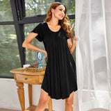 Summer Women's Pyjamas Short-Sleeved Round-Neck Milk Silk Home Casual Home Clothes Pyjamas Women