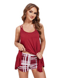 Spring And Summer Lady Home Clothes Two-Piece Slings Shorts Mordell Home Pajamas Suit Woman