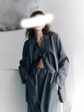 Spring New Fashionable Loose Feeling Old Money Style Wearing A 3-Piece Suit Vest Broad Leg Pants Set