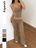 Dili Sports Babes Two Sling Vests Slightly Spicy Leg Trousers Set Women's Clothing 2025 Spring And Summer