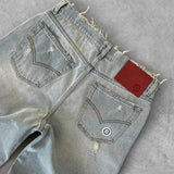 Tide-Brand Hole Embroidered Jeans Men's High Street Design Trousers Loose Trousers 68HZ