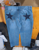 Five-Pointed Star Deconstructs Jeans Women Y2k High Street Trousers Bump Color Splicing Drag Trousers 68HZ