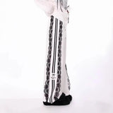 Y2K Vintage Striped Loose Swear Japanese Harajuku Lace Lace Ribbon Han Version Of Street Straight Trousers 68HZ
