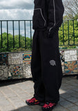 Vintage Embroidery Slacks Men Y2k Harajuku Street Hip Hops Free Sweatpants Trousers 68HZ