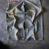 Double Waist Ripped-Print Jeans Men Y2k Street Goth Loose Leisure Straight Pants Tide 68HZ