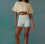 2025 Outdoor Running Sports Short-Sleeved Women Leisure Fitness Blouse Loose Sports T-Shirts 68HZ