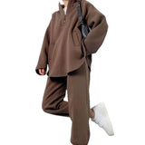 Spring And Autumn 2025 New Hot Women's Fashion Zipper Hooded Casual Jacket Set Two Sets 68HZ