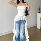 Spring 2025 New Women's Clothing Solid Color Repair Street Fashion Wordless Folding Top 68HZ