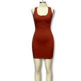 Ins Wind 2025 New Women's Solid Colored Collar Buttonless Sleeve-Free Dress