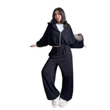 Women's Casual Suit Solid Long-Sleeved Zipper Open Shirt ³é³é³é³é³é³é³é³é³é³éÐä¿ã Two Sets Of Sports Tights 68HZ