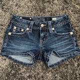 Embroidery Denim Shorts Female Y2k Harajuku Retro Cross Pocket Embroidery Low-Waisted Hot Pants 68HZ