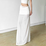 2025 Summer New Women's Solid Color Slimming Street Fashion High-Waist Net Half-Body Skirt 68HZ