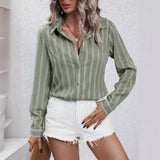 Spring And Summer Women's New Commuting Fashion Fashion Striped Loose Shirt Women Long Sleeves