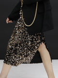 Half-Body Skirt Eye-Catching Velvet Velvet Velvet Ambiance Daily Gorgeous Blingbling Half-Skirt Autumn And Winter