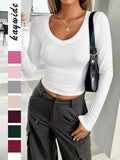 Dili Leisure Baita Solid Color Long Sleeve Vest T-Shirt Women's Winter 2025