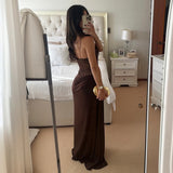 2025 Summer New Women's Yarn Perspective Hottie Sexy Breast Repair Lace Sling Dress