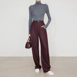 Multi-Season Can Wear A Long-Smelling Imitation Of The Cowboy Banana Pants Women's New Tibetan Cyan Pants Length Anti-Owl Display Thin Slebok Pants