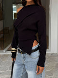 Dili Leisure Vacation Solid Color Long-Sleeved Wool Knitting Sweater Women's Clothing 2025 Autumn And Winter