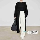 Trousers White Banana Pants Women Hanging Straight Slack Autumn Winter Thick Hairy Broad Leg Pants