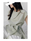 Summer New Coconut Breeze Breeze Cold And Simple Old Money Style Design Anti-Fleet Flax Short-Sleeved Shirt