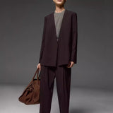 Spring Suit Anola Red Jane Elegant Uncollarless Cone Suit Inner Suit Suit