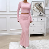 Dili Y2K Hottie Wind Striped T-Shirt Bag Hip Skirt Suit Women's Dress 2025 Spring And Summer