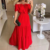 2025 New Fashion Solid Color Lotion With Leaves With Bra Foam Sleeve Dress