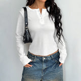 Dili Y2K Hottie Style Long-Sleeved Vest T-Shirt Women's Dress 2025 Spring And Summer