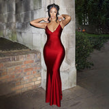 2025 Spring/Summer Women's New Ins Fashion Sexy Hottie Suspension Backs Slim Dress