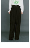 Summer Thin Two Sets Of Sleeveless Air Swing A Word Half High Collar Blouse Broad Legs Cool Pants