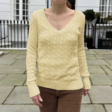 Dili Leisure Simple Long-Sleeved V-Neck Vest Lined With Wool Women's Clothing 2025 Autumn And Winter