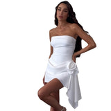 Women's Clothing 2025 Summer New Temperament Fashion Dress Bodyless Sleeveless Corset Dress Dress Women