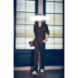 Multi-Season Can Take A Variety Of Urban Creative Tied Old Money Style Wearing Shirt Inside The Feeling Of Wide Leg Pants Woman