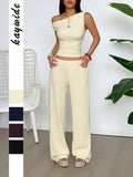 Dili Sports Simple Sleeveless Vest Solid Trousers Set Women's Clothing 2025 Spring And Summer