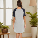 Summer Ladies Pyjamas Double-Wearing Milk Silk Short Sleeves Collage Splicing Home Clothes Pajamas Women