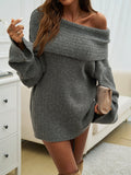 Dili Elegant Temperament Solid Color Long-Sleeved Sweater Top Women's Clothing 2025