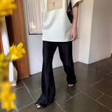 Exploding Korean Version Of The Simple Set Of Wide-Legged Straight Trousers Lazy Wind Leisure Pants Feel Thin Long Trousers 68HZ