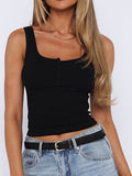 Dili Y2K Hottie Style Button With Vest T-Shirt Vest Women's Clothing 2025 Spring And Summer