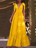 Spring And Summer New Deep V-Neck Sexy Bare Back Strap Sling Dress Dress Dress Dress