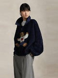 Autumn 2025 Winter Bear Painted Lazy Windy Plush Jacket + Seaside Holiday Dress