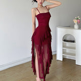 2025 Summer New Women's Pure Color Repair Height Waist Fashion Tie Tie Dress Dress Women 68HZ