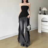 Spring 2025 New Women's Clothing Solid Color Repair Street Fashion Wordless Folding Top 68HZ